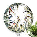 Rond glasfusing wandobject Silent Power van Jannie Slootweg